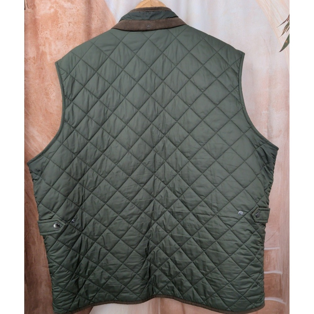 Peter Millar Essex Quilted Travel Vest Olive Green - Picture 5 of 9
